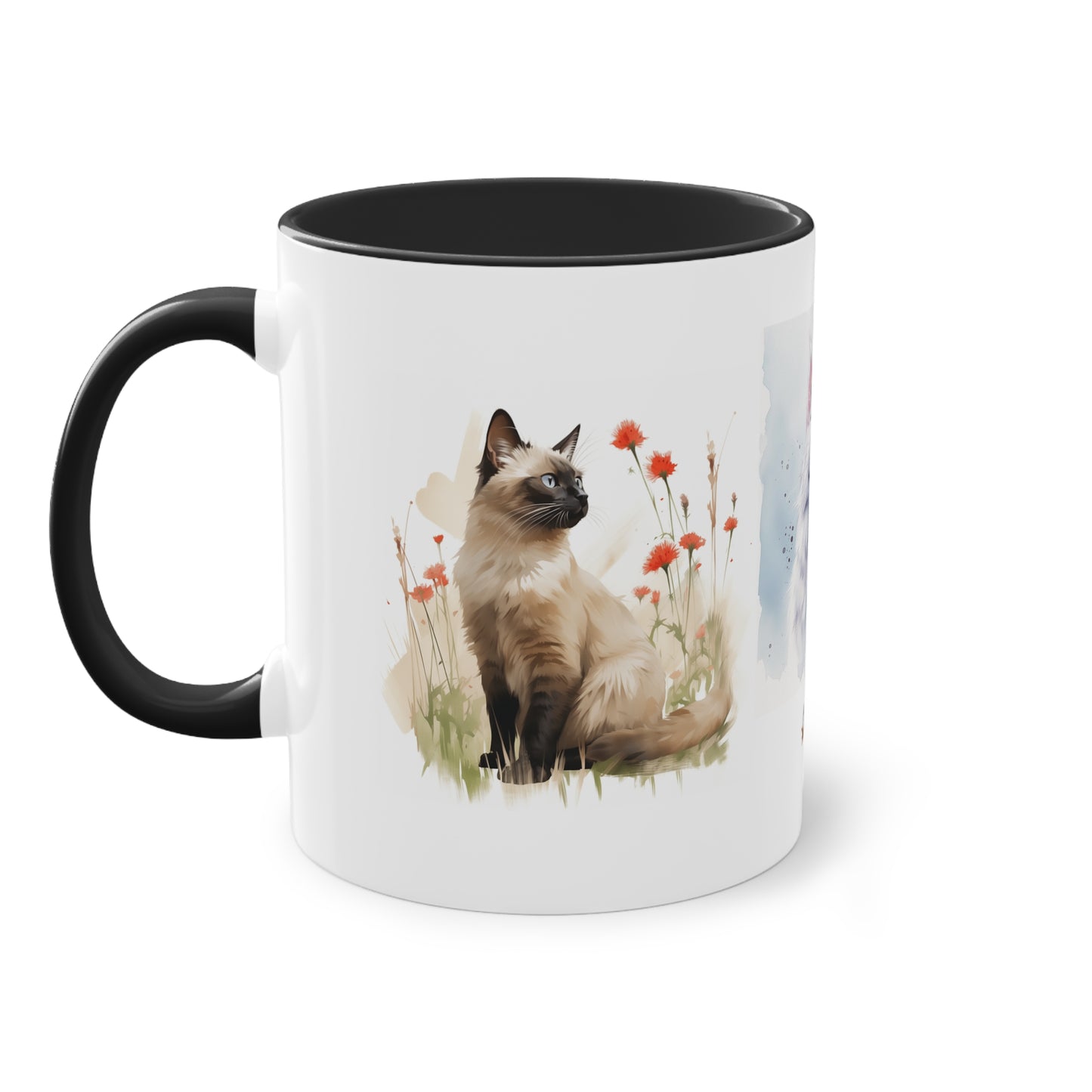 Kaffee-Becher Katzen zweifarbig