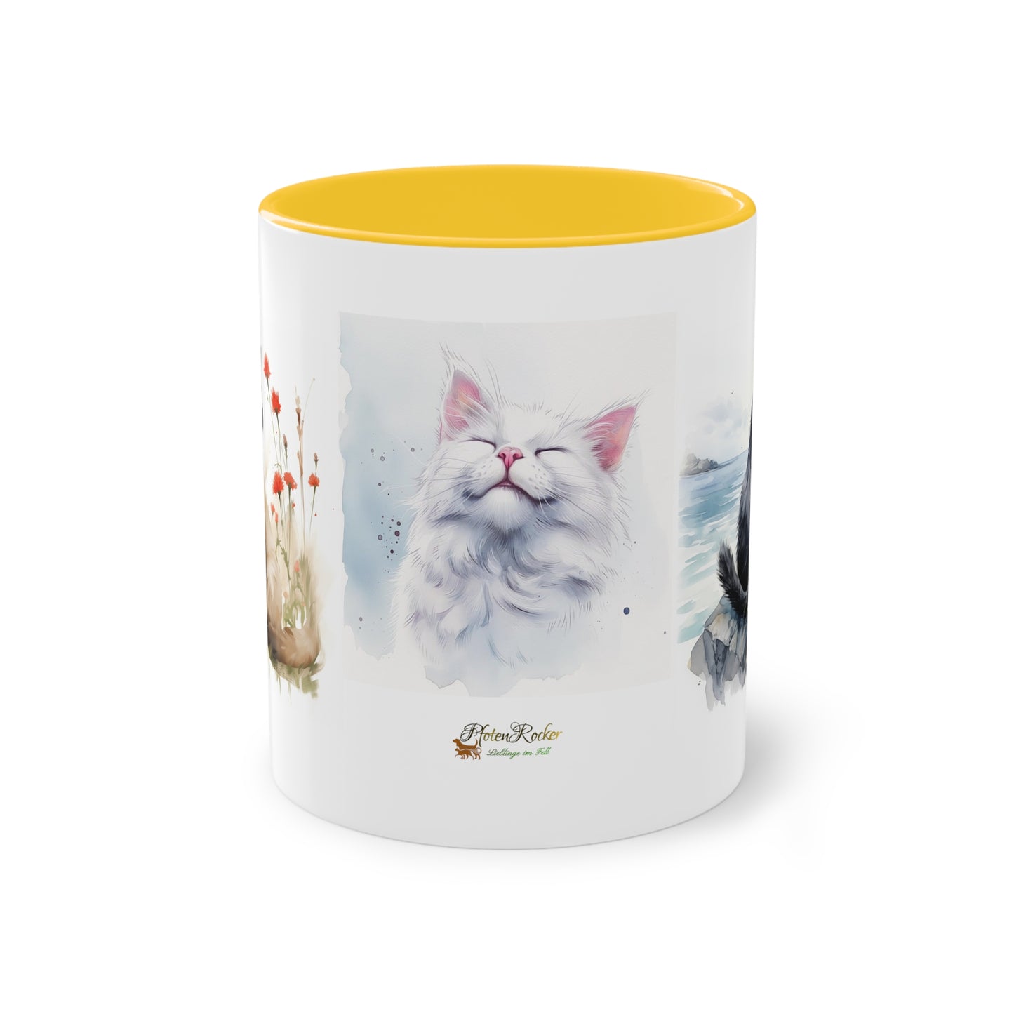 Kaffee-Becher Katzen zweifarbig