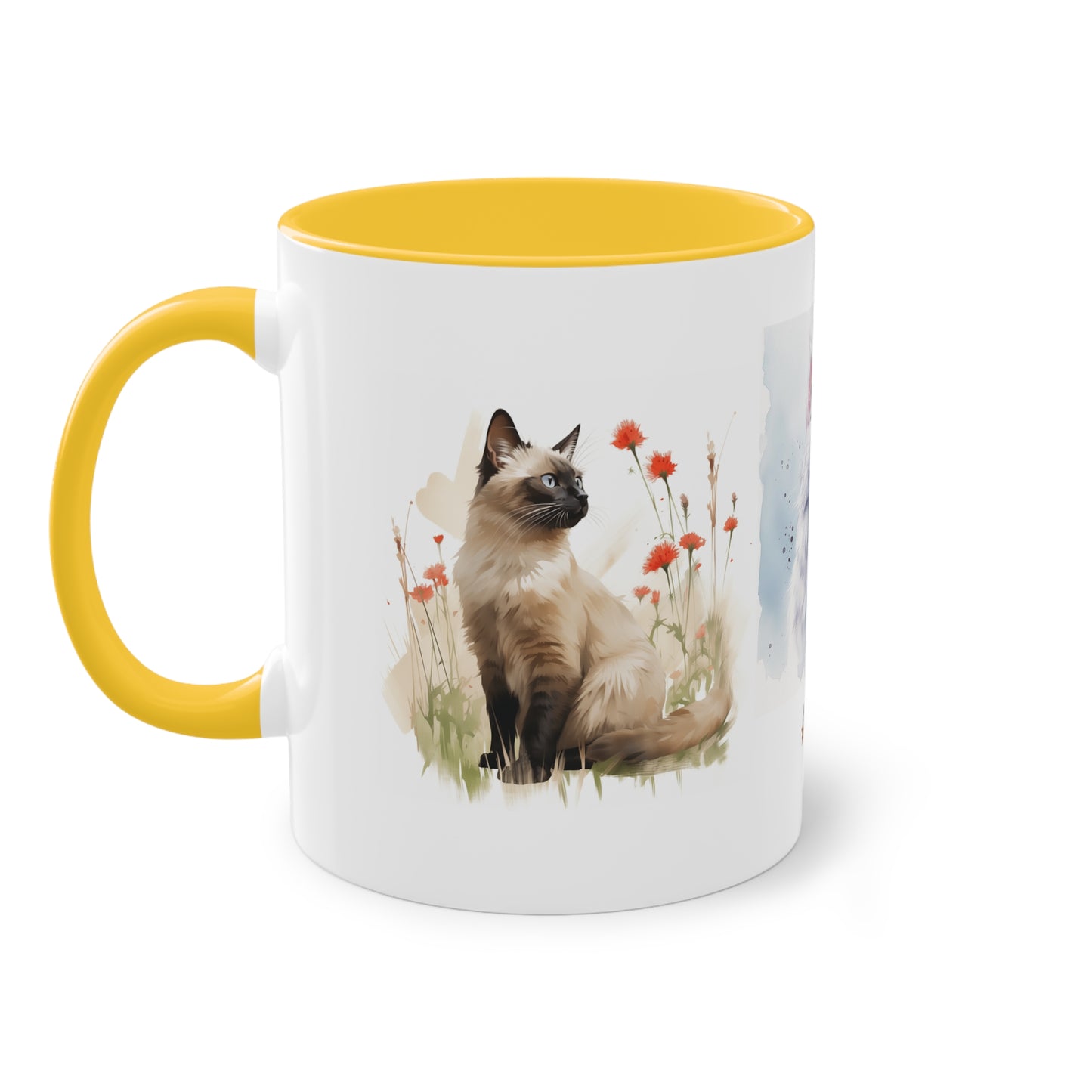 Kaffee-Becher Katzen zweifarbig