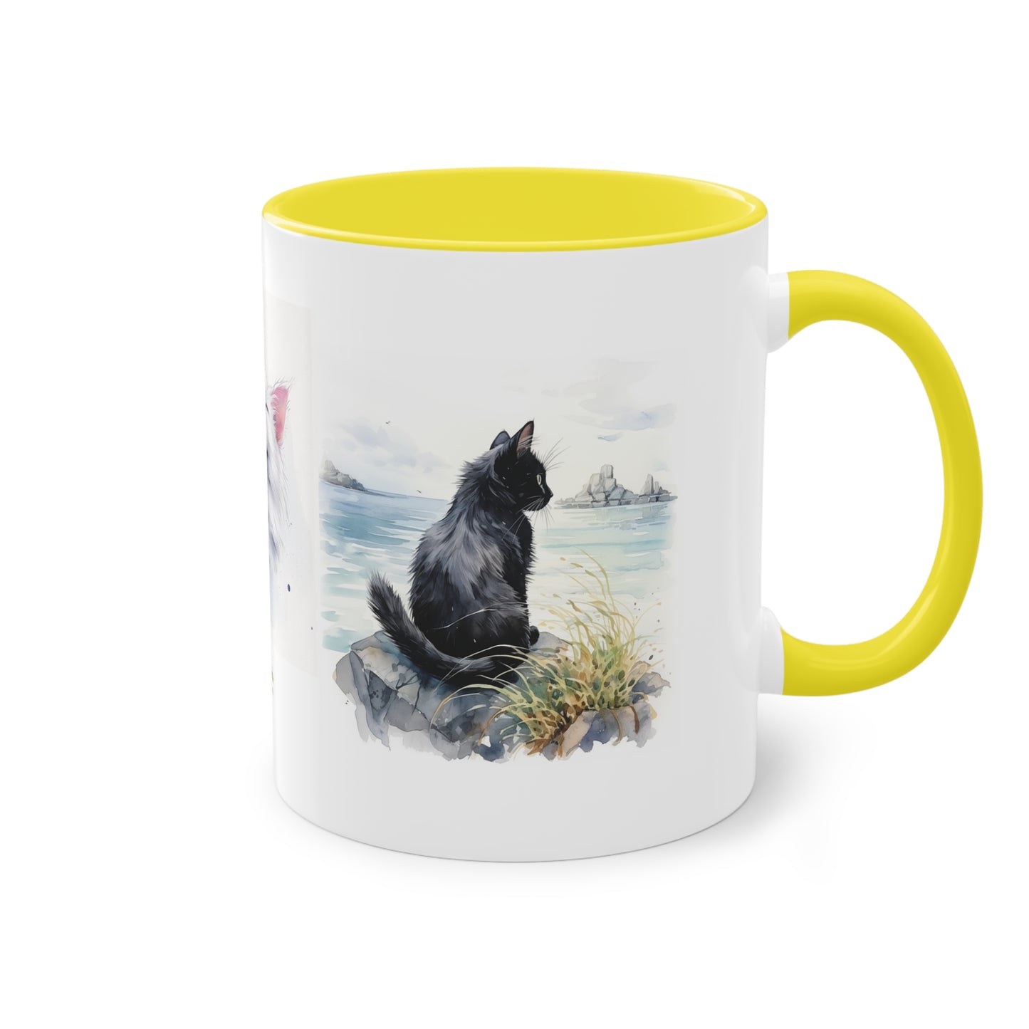 Kaffee-Becher Katzen zweifarbig