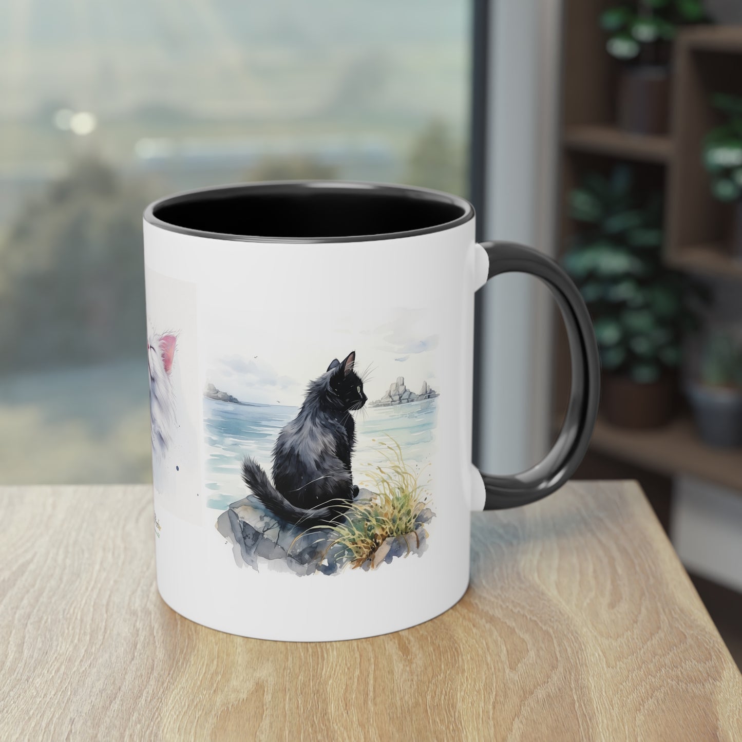 Kaffee-Becher Katzen zweifarbig