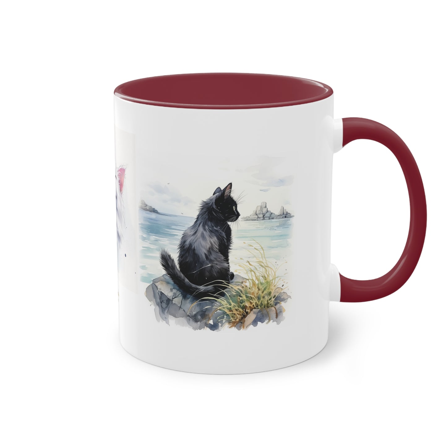 Kaffee-Becher Katzen zweifarbig