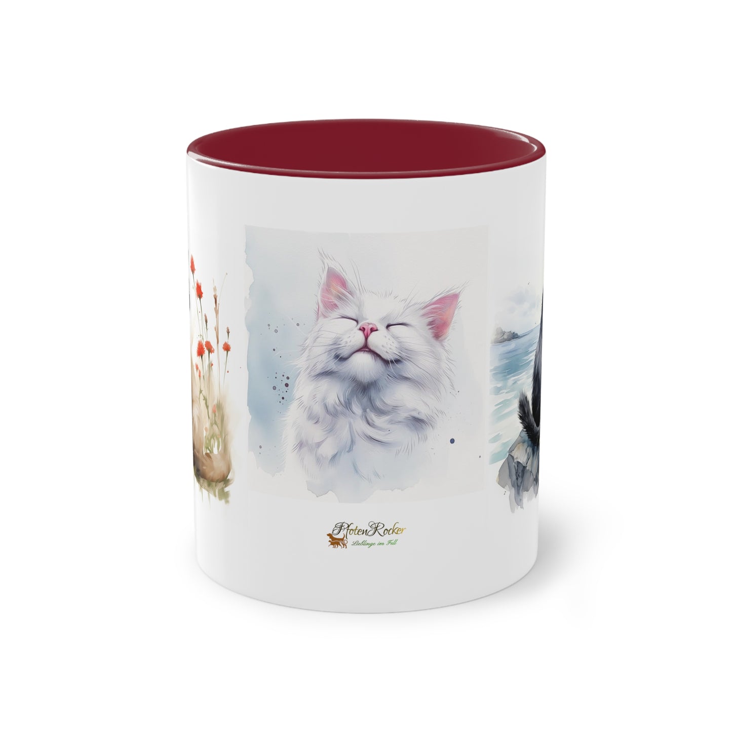 Kaffee-Becher Katzen zweifarbig