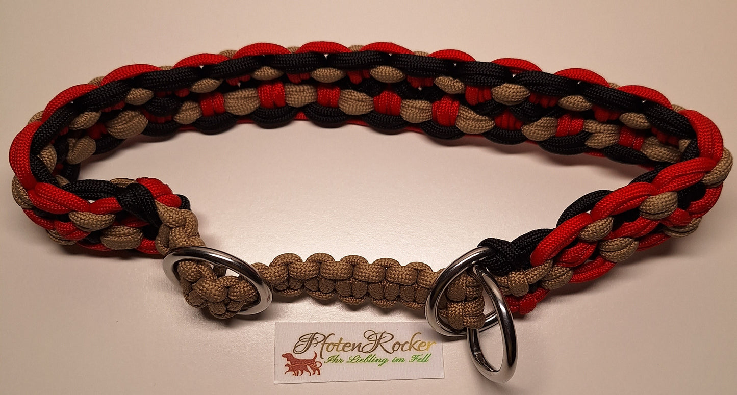 Schlupf-Halsband rot/schwarz/beige