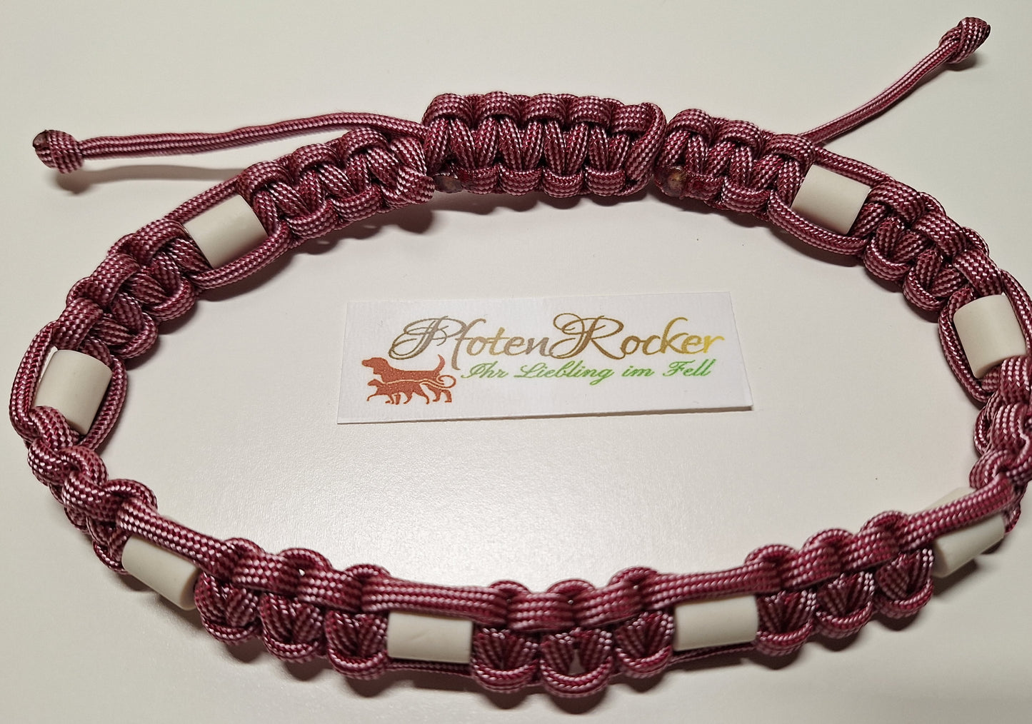 Zeckenhalsband-rot meliert-37-50cm