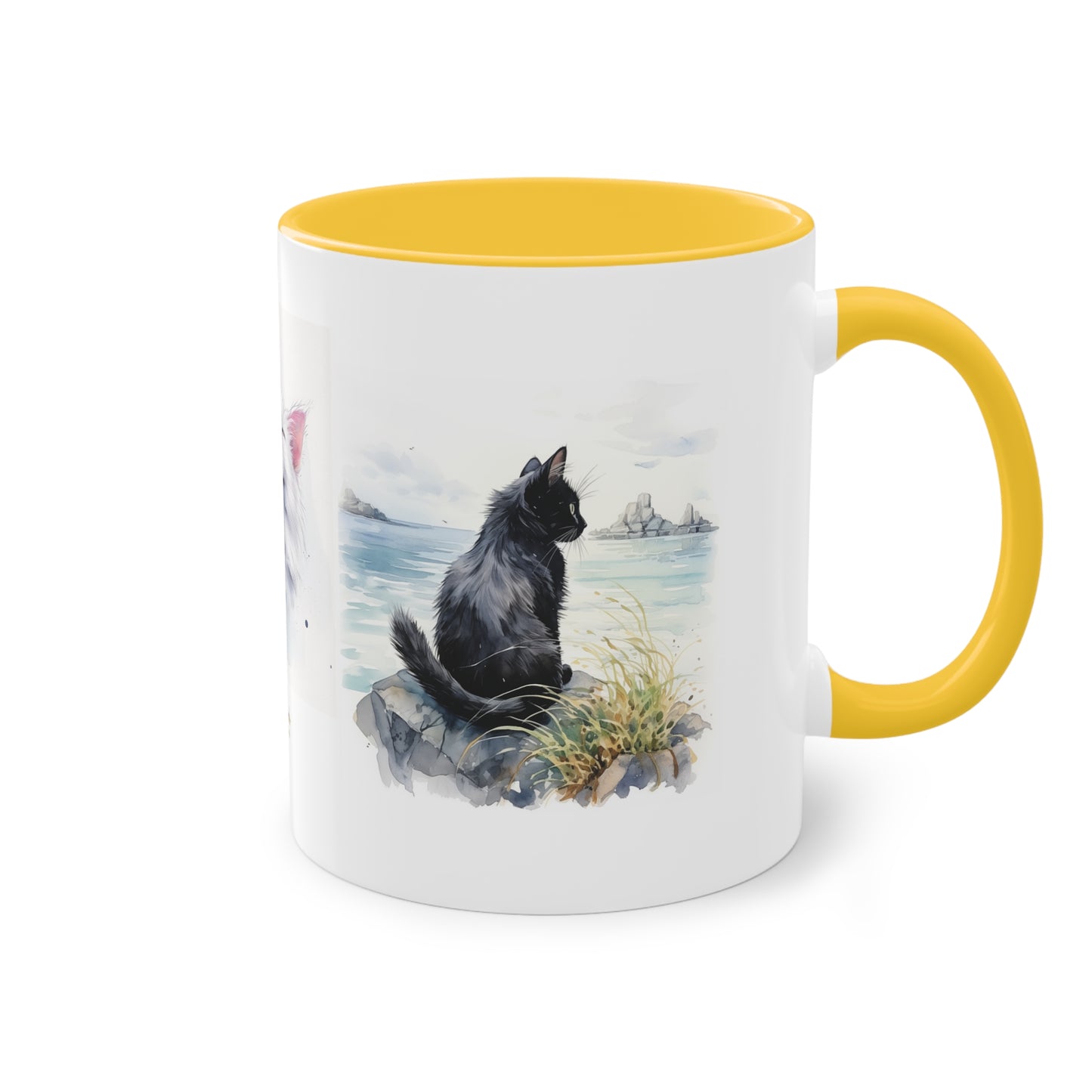 Kaffee-Becher Katzen zweifarbig