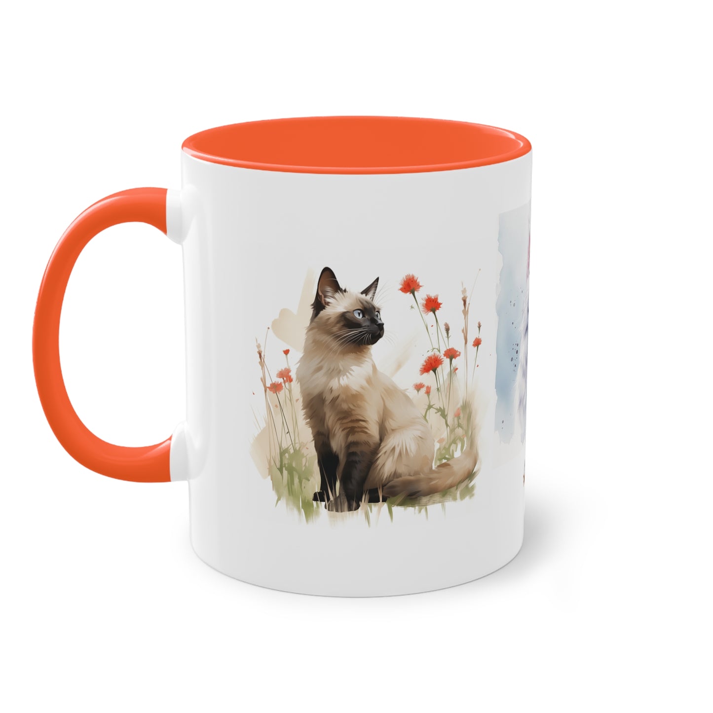 Kaffee-Becher Katzen zweifarbig