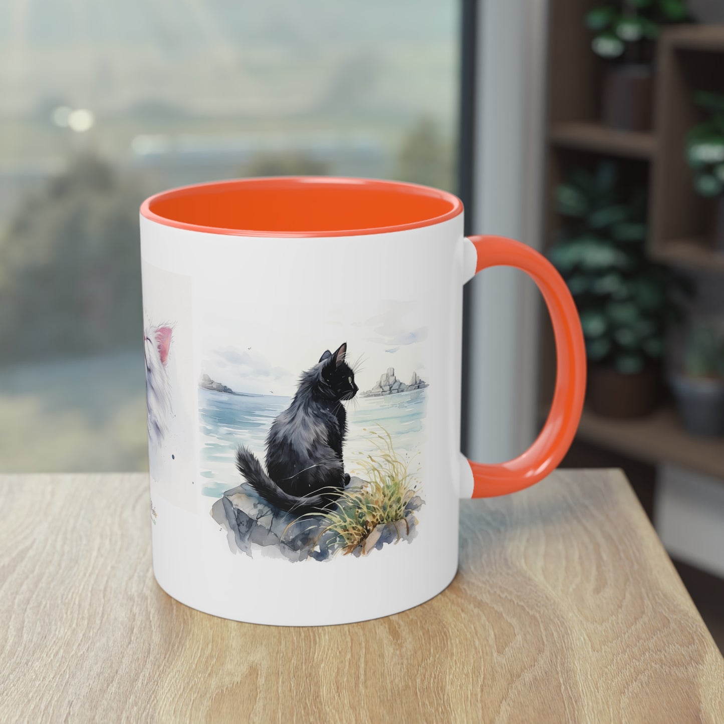 Kaffee-Becher Katzen zweifarbig