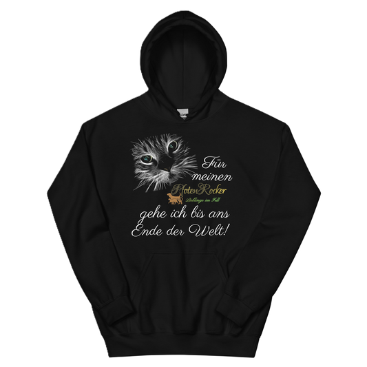 Der Bis ans Ende der Welt Katze-Hoodie